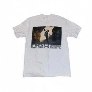 White Usher My Way Vegas Residency tour merchandise graphic tee in size small